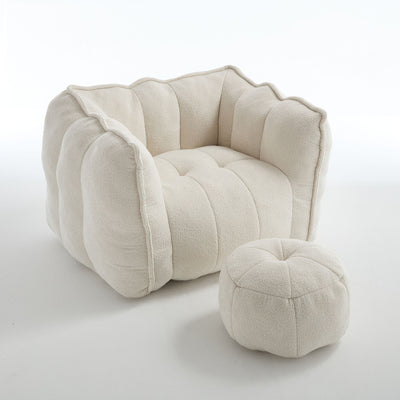 Soft Chenille Bean Bag Chair With High Resilient Foam