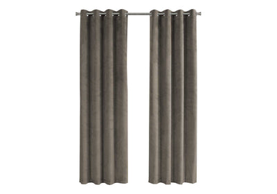 2 Pieces Set, Curtain Panel, Room Darkening, Grommet, Contemporary & Modern