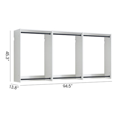 Devi - Wall Mounted Wood Closet System, Modular Units