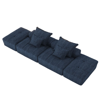 Modern Oversized Diy Combination Modular Sectional Sofa With Pillows