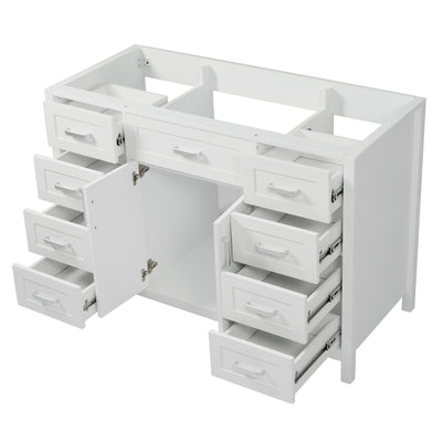 Bathroom Vanity Cabinet Only With 2 Soft Close Doors And 8 Drawers