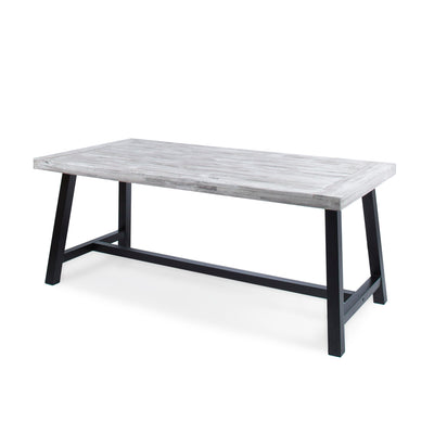 Outdoor Sandblast Finish Acacia Wood Dining Table