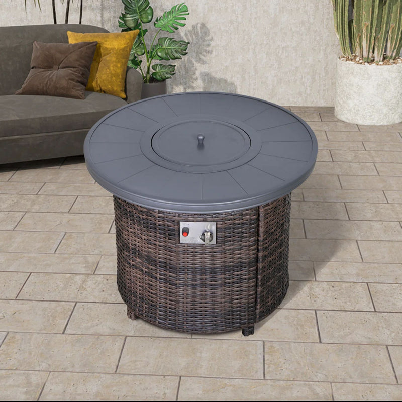 Outdoor Fire Pit Table With Lid