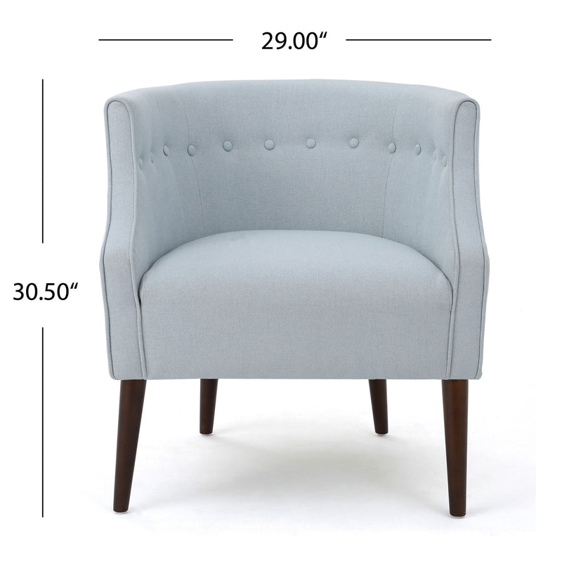 Contemporary Upholstered Club Chair With Button Tufting