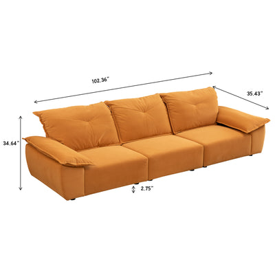 Modern Sofa With Removable Pillowcase And Backrest