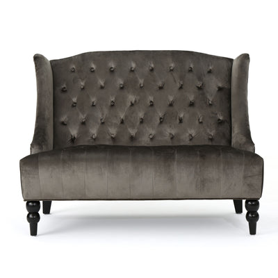 Nurturing - Upholstered Loveseat With Wing Back And Diamond Tufting