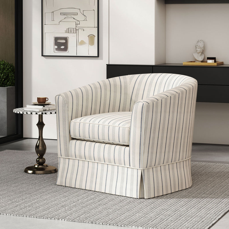Zeniqua - Upholstered Velvet Swivel Chair With Loose Cover