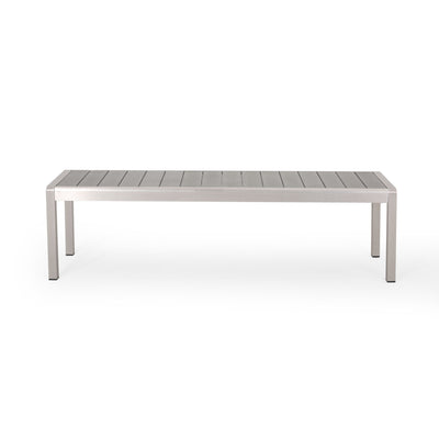 Outdoor Modern Aluminum Dining Bench, Durable And Elegant Design