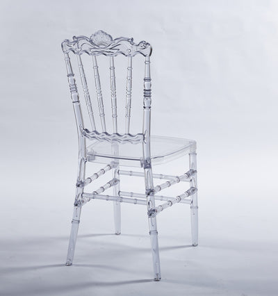 Dining Chair With Plastic Seat, Welding Chair (Set of 4) - Transparent