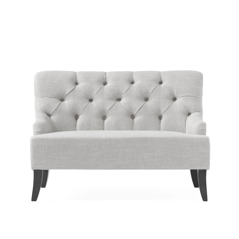 Nicole - French Style Upholstered Loveseat With Tufted Backrest