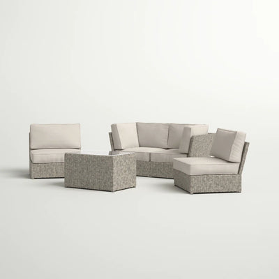 Stylish Modular Wicker Patio Seating Group
