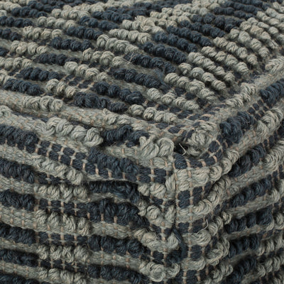 Walle - Fabric Square Pouf Ottoman And Floor Cushion Teal - Blue