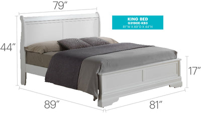 Sleigh Bed With Low Footboard