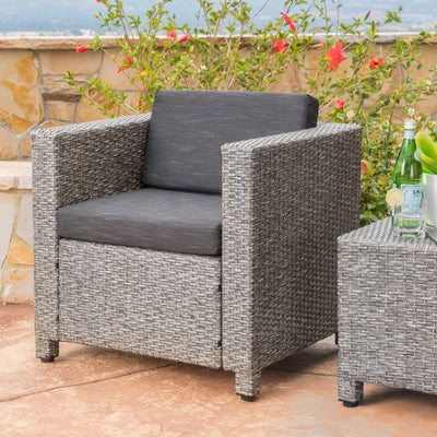 Stylish Outdoor Club Chair With Weather Resistant Cushions