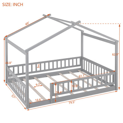 Bed House Bed Frame With Fence