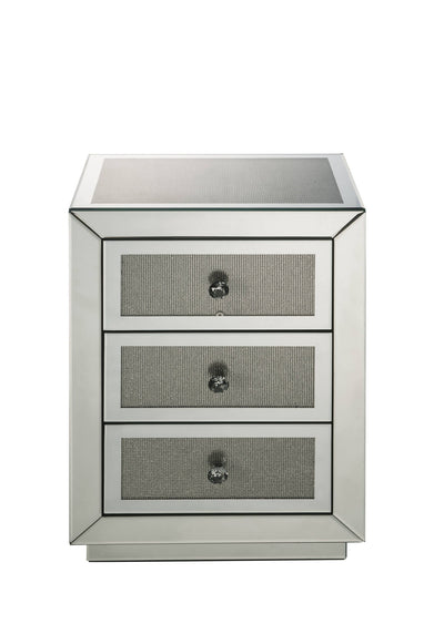Noralie - Accent Table Mirrored / Faux Dimaonds - Silver
