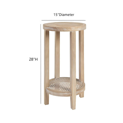 Bedford - Round Accent Table - Reclaimed Wheat