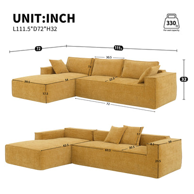 Free Combination Minimalist Style Modular Sectional, Wrinkle Resistant Couch Set L Shaped Compressed Sofa For Living Room