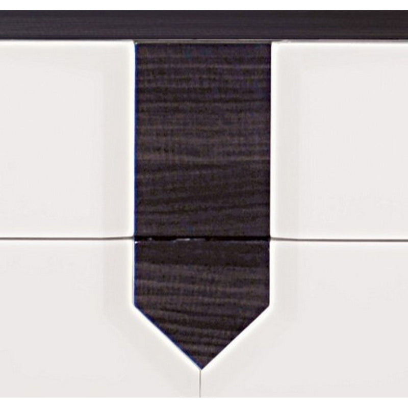 Vios - Zebra High Gloss Nightstand - White