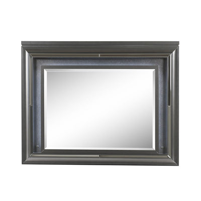 Sawyer - Metallic Mirror With LED - Gray