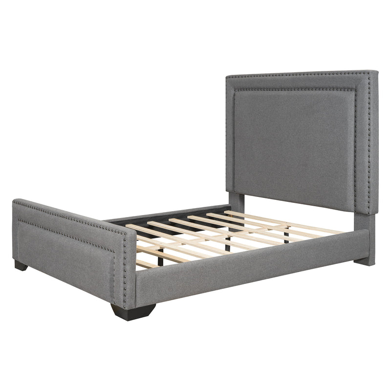 Upholstered Bed With Slats Support, No Box Spring Needed
