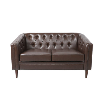 Sophisticated Loveseat With Diamond Stitched Detailing