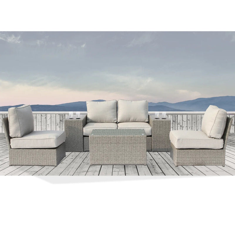 Stylish Modular Wicker Patio Seating Group