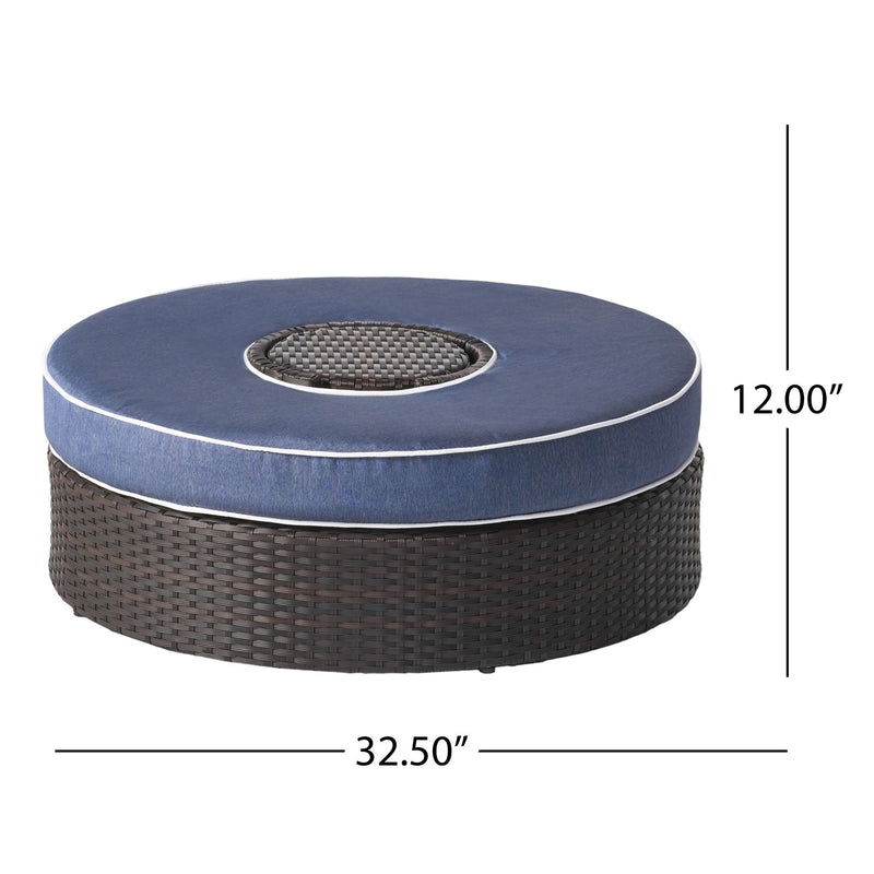 Madras - Ottoman With Ice Bucket