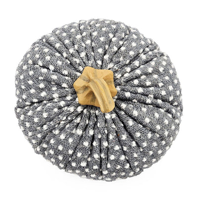 Pumpkin Ornament Decor For Holiday Harvest Festival Fall Festival & Thanksgiving (Set of 3) - White / Gray