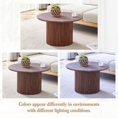 Modern Circular Coffee Table Cylindrical Design