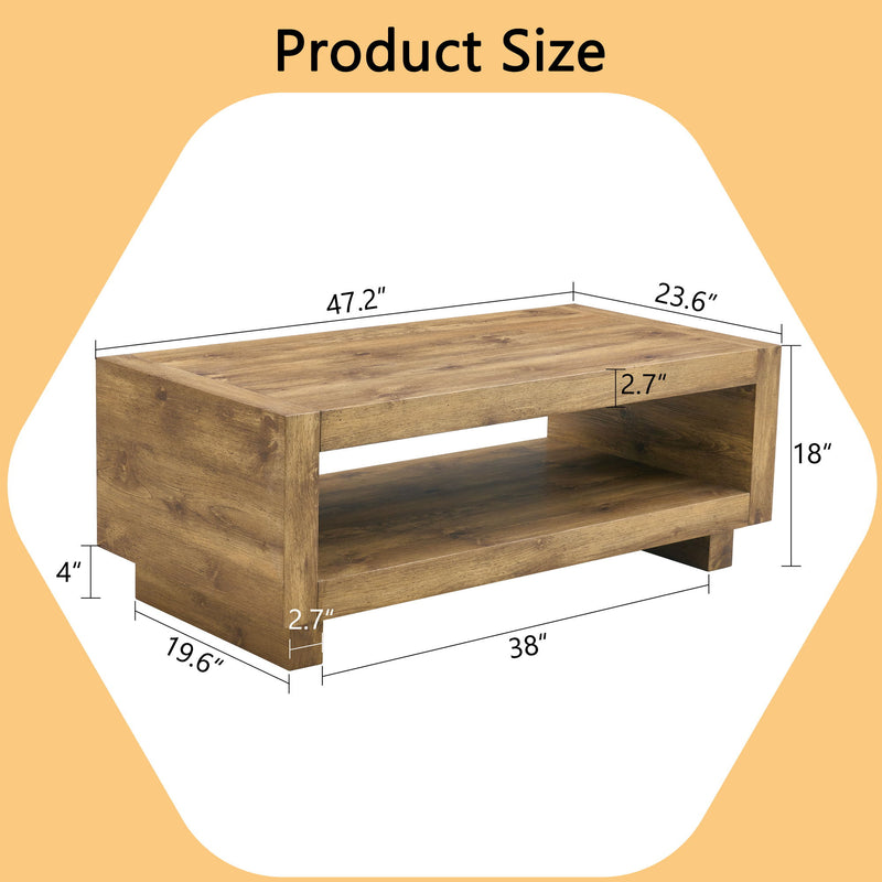 Modern Minimalist Rectangular Coffee Table