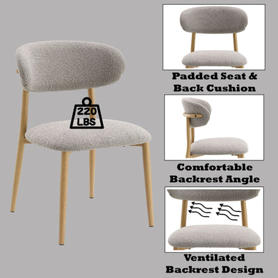 Kacey - Boucle Side Chair (Set of 2) - Gray