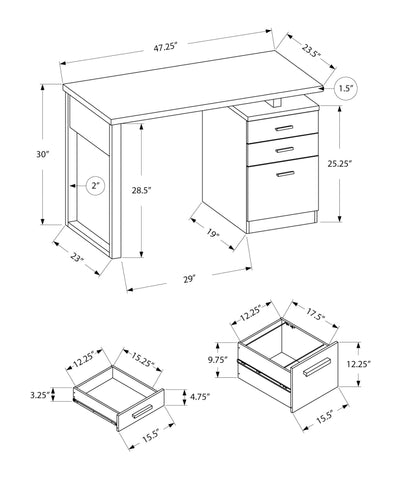 Computer Desk For Home Office Laptop, Left, Right Set - Up, Storage Drawers
