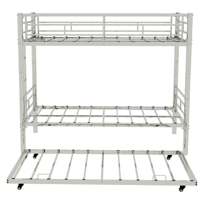 Bunk Bed For Kids, Convertible Frame With Ladders & Guardrail