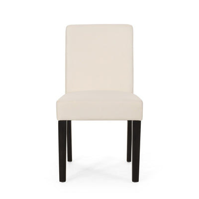 Contemporary Dining Chair With Upholstered Seating And Tapered Legs