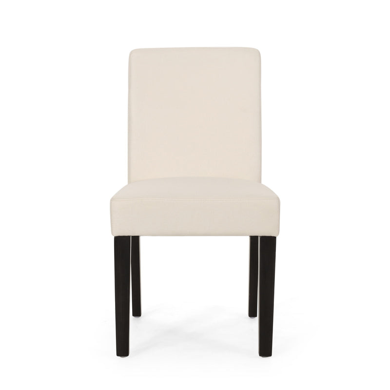 Contemporary Dining Chair With Upholstered Seating And Tapered Legs