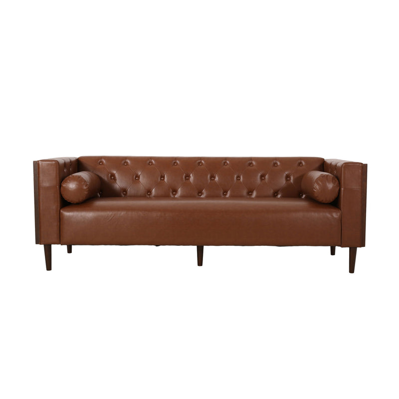 Contemporary 3 Seater Sofa With Tufted Design