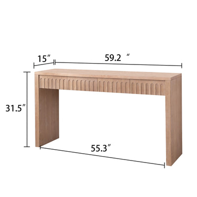 Modern Console Table With 4 Drawers, Entryway Table