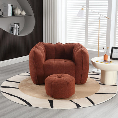 Soft Chenille Bean Bag Chair With High Resilient Foam