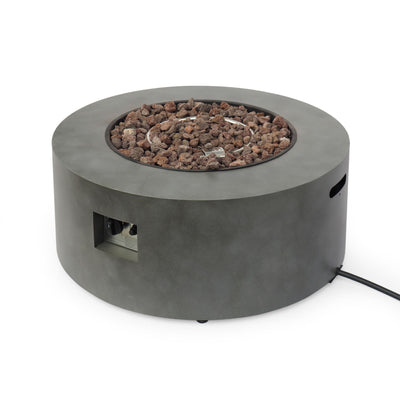 Round Iron Fire Pit With 40,000 Btu