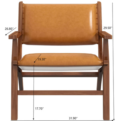 Hendrix - Antique Arm Chair - Brown / Rustic / Tan