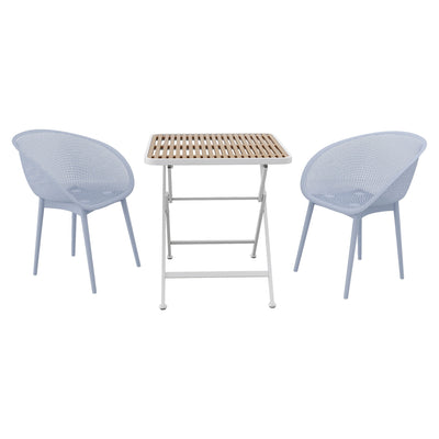 2 Pack Lounge Chair Set & Folding Square Table