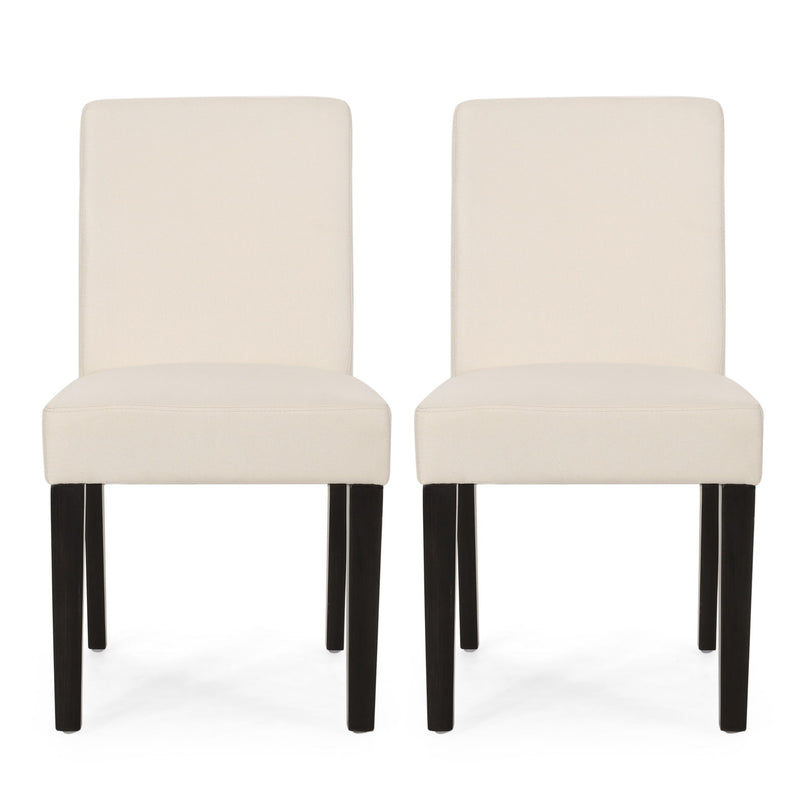 Contemporary Dining Chair With Upholstered Seating And Tapered Legs
