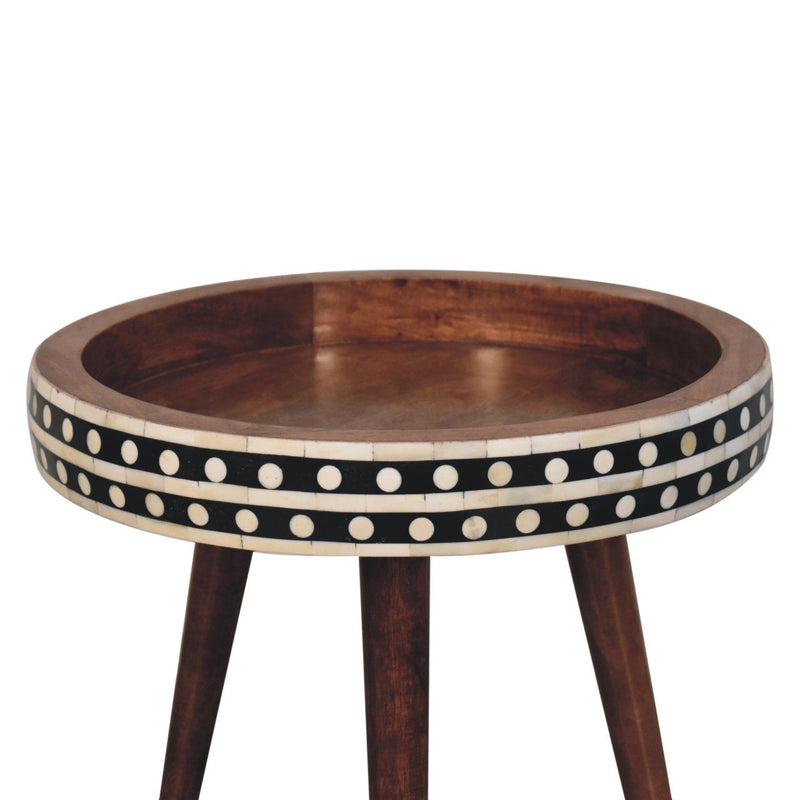 Small Patterned Nordic Style End Table