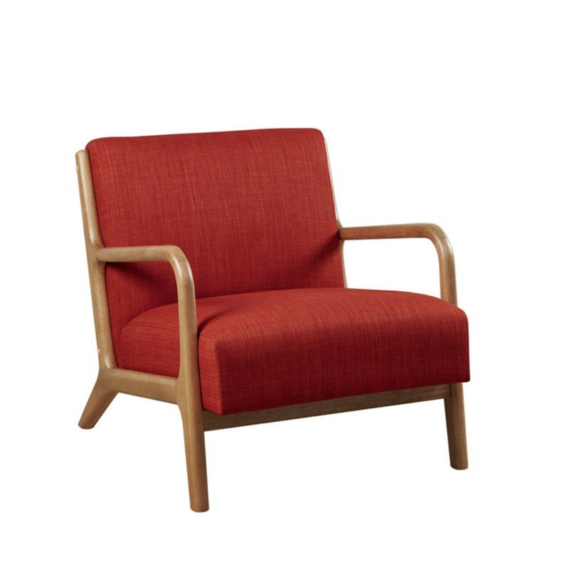 Mid-Century Style Lounge Chair With Upholstered Seat