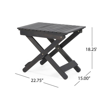 Outdoor Folding Wooden Side Table