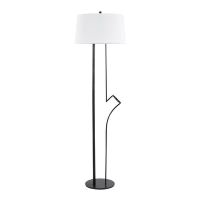 Shadow Contemporary Floor Lamp - Black / White