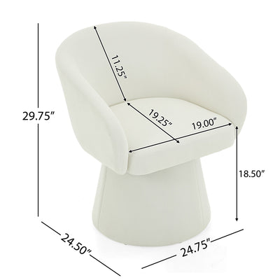 Modern Swivel Accent Chair With Ergonomic Barrel Design