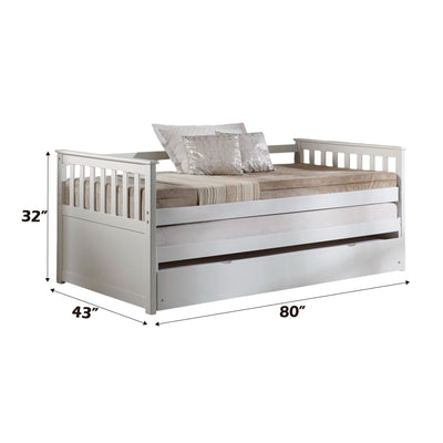 Cominia - Twin Daybed (Trundle Not Included, Bed Only, No Storage) - White