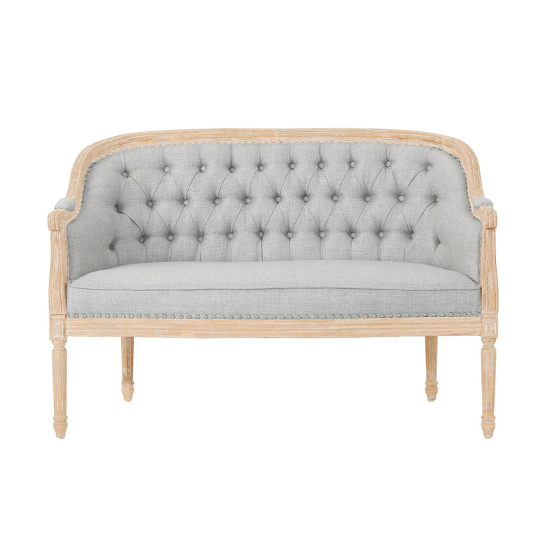 French Country Chesterfield Style Tufted Loveseat